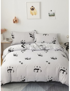Cute Panda Print Sheet Set