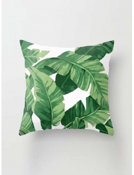 Tropical Leaf Print Cushion Cover