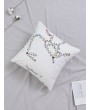1pc Floral Detail Zodiac Constellation Cushion Cover