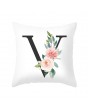 Floral Letter Graphic Cushion Cover