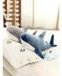 Shark Shaped Decorative Pillow 1pc
