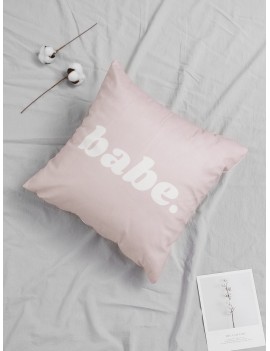 Simple Letter Print Cushion Cover