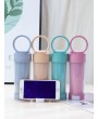 1pc Wheat Straw Water Bottle With Retractable Holder