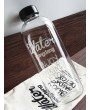 Slogan Print Water Bottle 1pc With Drawstring Bag